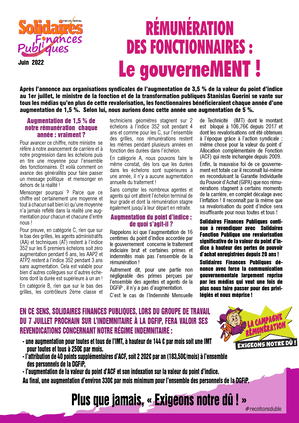 Tract - Rémunération des fonctionnaires : le gouverneMENT !