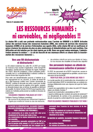 Les ressources humaines : ni corvéables, ni négligeables !!
