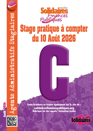 Brochure Agents Administratifs stagiaires - A compter du 10 août 2026 Brochure stage pratique Agents Administratifs