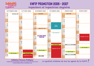 Calendrier inspecteur élève généraliste Calendrier inspecteur élève généraliste