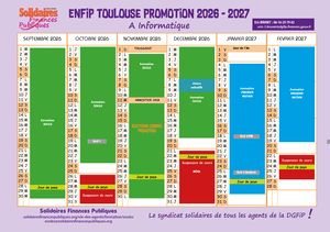Calendrier inspecteur élève informatique