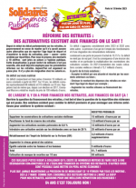 RÉFORME DES RETRAITES : DES ALTERNATIVES EXISTENT AUX FINANCES ON LE SAIT !