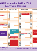 Calendrier ENFiP Contrôleurs stagiaires - 2019/2020