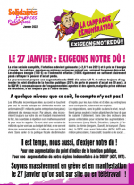 Tract - Le 27 janvier : Exigeons notre dû !