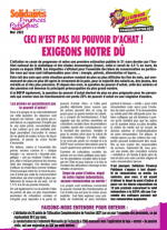 Tract : Ceci n’est pas du pouvoir d’achat !  Exigeons nôtre dû ! 