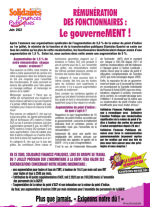 Tract - Rémunération des fonctionnaires :  le gouverneMENT !