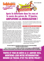 Tract : Après la déferlante dans les rues et le succès des grèves du 19 janvier, AMPLIFIONS LA MOBILISATION !