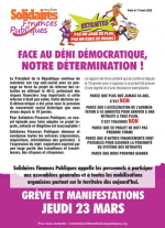 Tract - FACE AU DÉNI DÉMOCRATIQUE, NOTRE DÉTERMINATION !