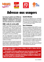Tract intersyndical - Cadastre en colère : adresse aux usagers