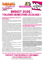 Budget 2026 : Toujours moins pour l’écologie !