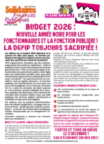 Budget 2026 : Nouvelle année noire pour les fonctionnaires et la fonction publique ! La DGFiP toujours sacrifiée !