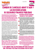 Combien de canicules avant d’agir ? Les revendications de Solidaires Finances Publiques 