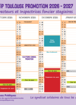 Calendrier scolarité Inspecteurs Foncier - 2026/2027
