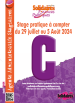 Agent C administratif - Brochure stage pratique à compter du 29 juillet 2024