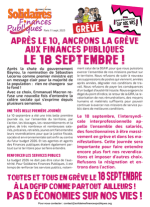 Après le 10, ancrons la grève aux Finances Publiques le 18 septembre ! 