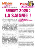 Budget 2026 : la saignée !