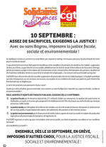 10 septembre : assez de sacrifices, exigeons la justice !