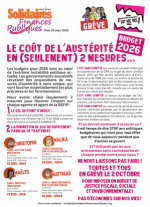 Budgets 2026 : le coût de l’austérité en (seulement) 2 mesures ! 