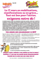 Tract : Le 17 mars en mobilisations, manifestations ou en grève... Tout est bon pour l’action. exigeons notre dû !