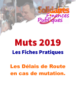 Mutation 2019 - Fiche Pratique : Les Délais de Route en cas de mutation
