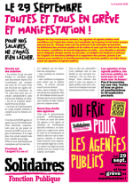 Le 29 septembre, toutes et tous en grève et manifestation ! Pour nos salaires, ne jamais rien lâcher. 
